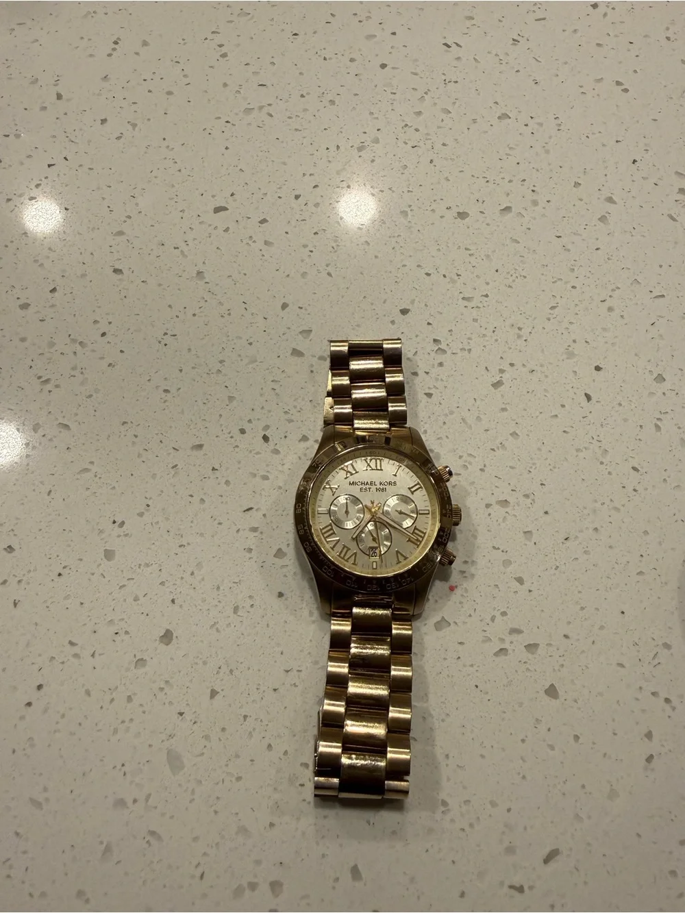 Michael Kors Gold-Tone Men's Chronograph Watch with Champagne Dial